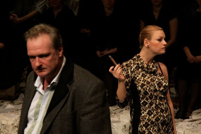 Balikó Tamás és Herczeg Adrienn a Parasztopera című előadásban