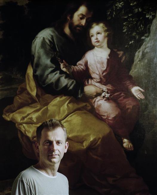 Grecsó Krisztián Francisco Herrera: Szent József a gyermek Jézussal képe előtt
