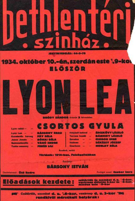 A Lyon Lea 1934-es plakátja